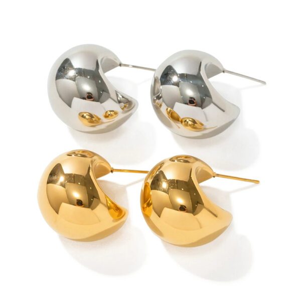 1 YOUTHWAY-Chunky C Hollow Earrings