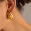 YOUTHWAY-Braided Texture Drop Earrings