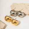 YOUTHWAY-Chunky C Hollow Earrings