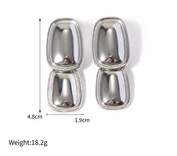 6 YOUTHWAY-Rectangle Pendant Earrings