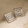 main-image-5 YOUTHWAY-Square Spiral Small Stud Earrings