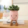 pink Succulent Plant Stuffed Toy