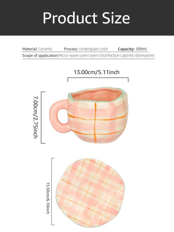 7 Ceramic Line Pattern Cup