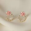 Rhinestone Flower Earrings