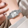 Luxury Silver Square Quartz Watch