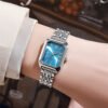 Luxury Silver Square Quartz Watch