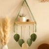 Leaf Macrame Floating Shelf