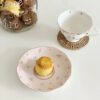 2 French Pink Rabbit Tea Set