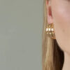 3 Unusual Curve Geometric Earrings