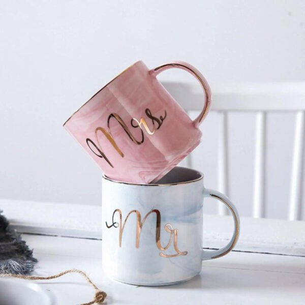 3 Mr. and Mrs. Ceramic Mugs