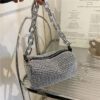 3 Allover Rhinestone Bucket Bag
