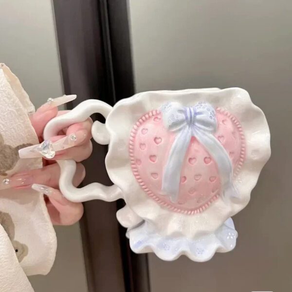 3 Ceramic Strawberry Mug