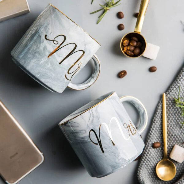 4 Mr. and Mrs. Ceramic Mugs