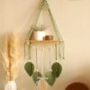 5 Leaf Macrame Floating Shelf
