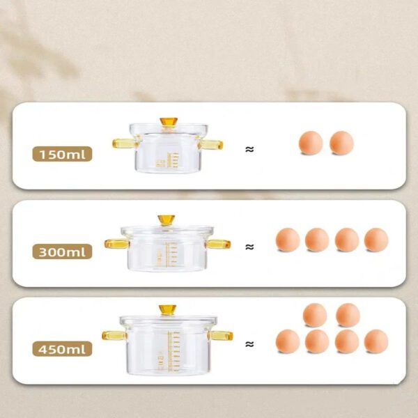 6 Transparent Cooking Pot