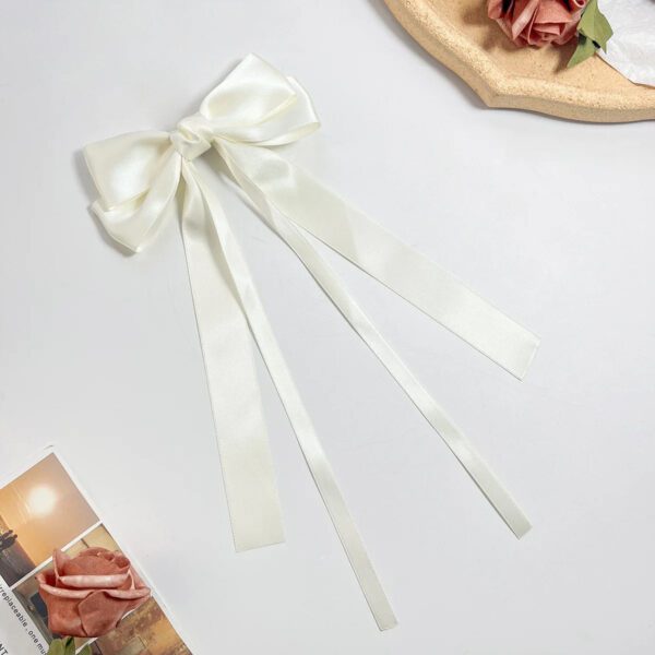 beige (6) Double Bow Knot Clip