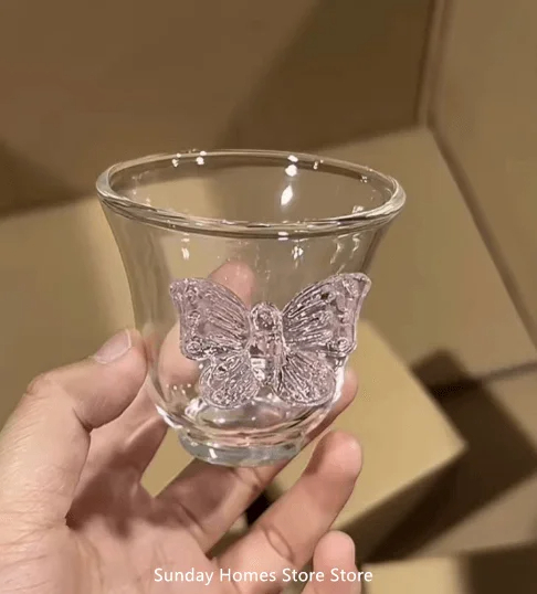 glass_cup Butterfly Teapot Set