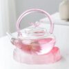Pink Butterfly Teapot Set