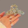 Pearl Flower Tassel Hair Clip