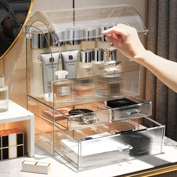 2 Transparent Makeup Storage Box