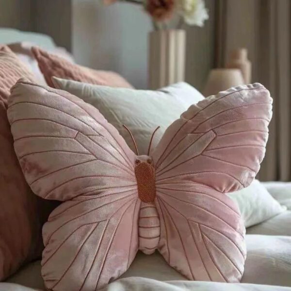 3 Heart Butterfly Pillow