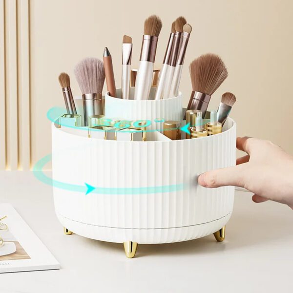 3 360-Degree Rotating Makeup Organizer
