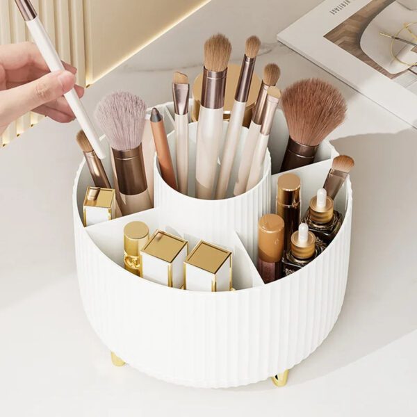 4 360-Degree Rotating Makeup Organizer
