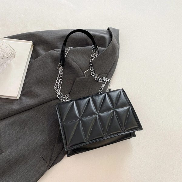 4 Solid Plaid Crossbody Bag