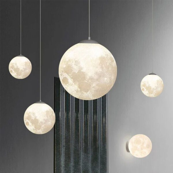 5 Moon Ceiling-Hanging Chandelier
