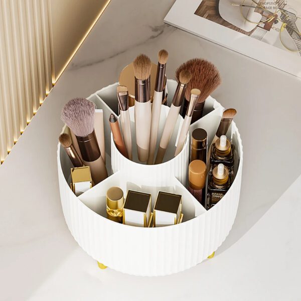 5 360-Degree Rotating Makeup Organizer