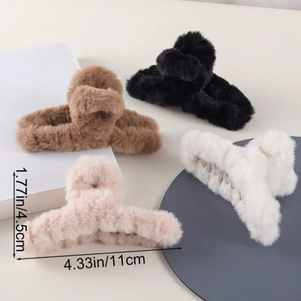 Fluffy Hair Clips