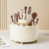 beige 360-Degree Rotating Makeup Organizer