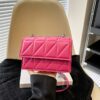 pink Solid Plaid Crossbody Bag