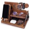1 Multifunctional Wooden Bedside Docking Station