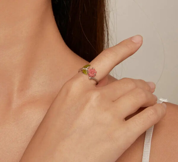 Rose Flower Adjustable Ring