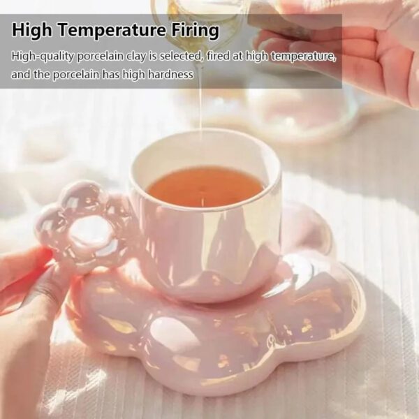 2 Flower Coffee Cup And Saucer