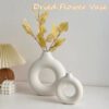 3 Imitation Ceramic Pure White Vase