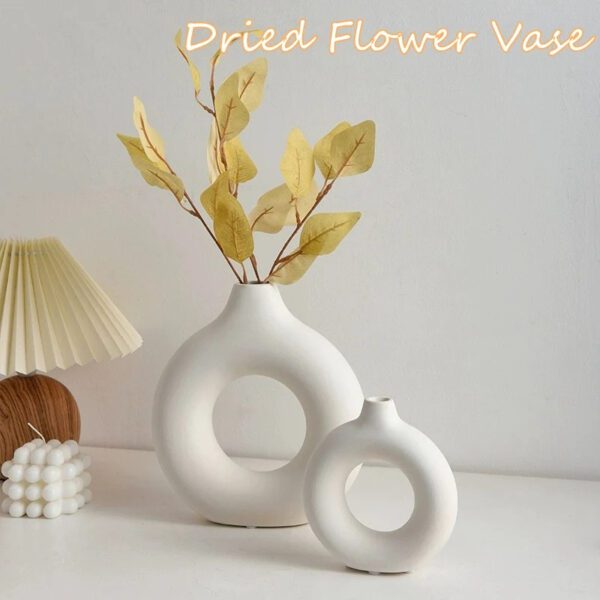 3 Imitation Ceramic Pure White Vase