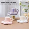 3 Flower Coffee Cup And Saucer