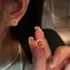Small Circle Stud Earrings