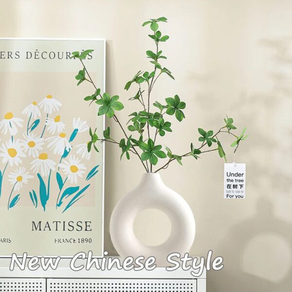 5 Imitation Ceramic Pure White Vase