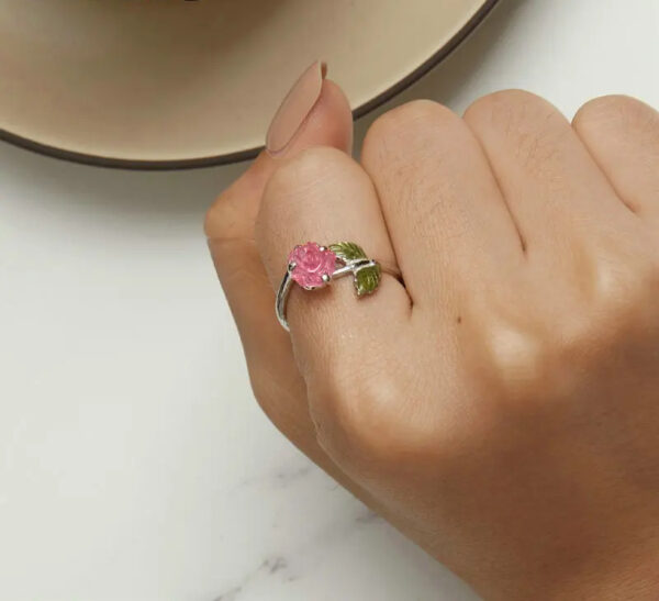 Rose Flower Adjustable Ring