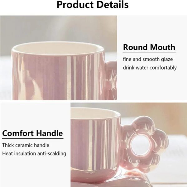 5 Flower Coffee Cup And Saucer