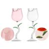 6 Rose Shaped Glass