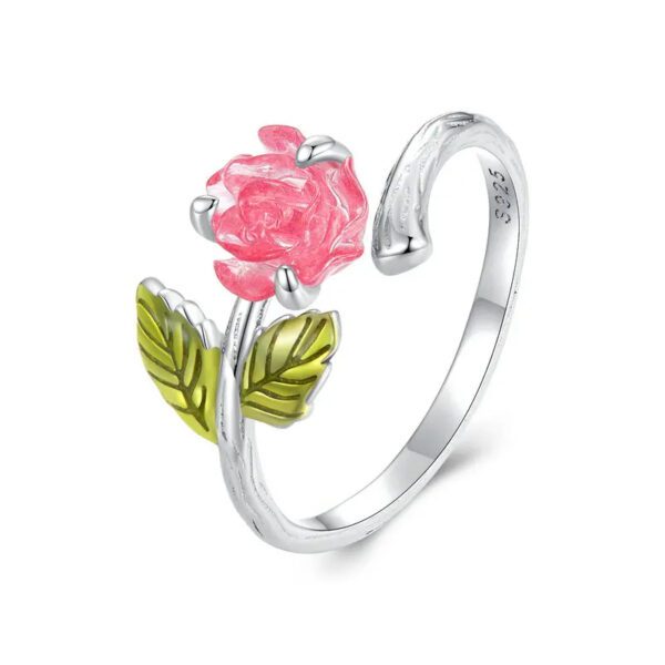 Rose Flower Adjustable Ring