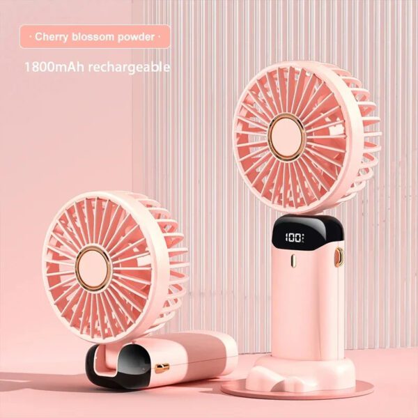 pink Foldable Mini Handheld Fan