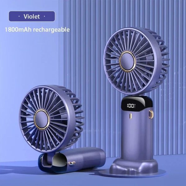 purple Foldable Mini Handheld Fan