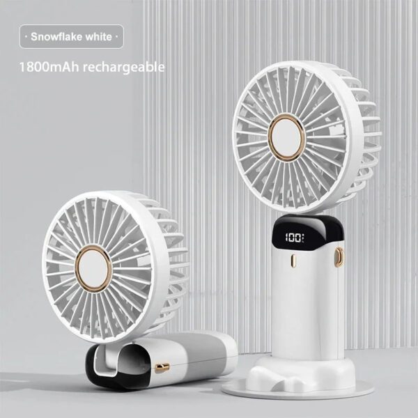 white Foldable Mini Handheld Fan