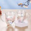1 Floral Glass Cup