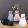 2 Striped Tabletop Vase
